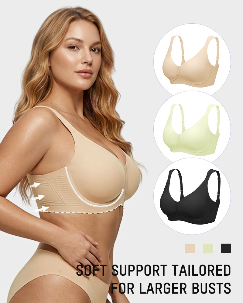 Teardrop Wireless Minimizer Bra with Full Coverage - FirmaSmooth