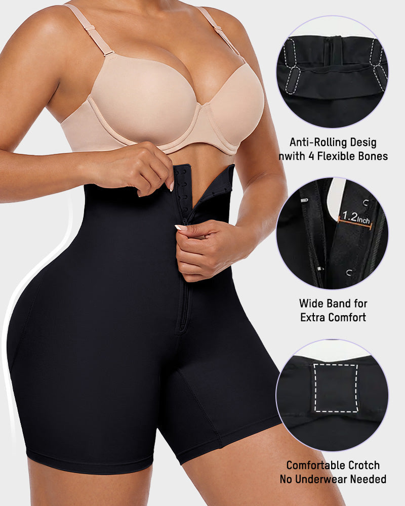 High-Waist Tummy Control Shapewear Shorts - FirmaControl