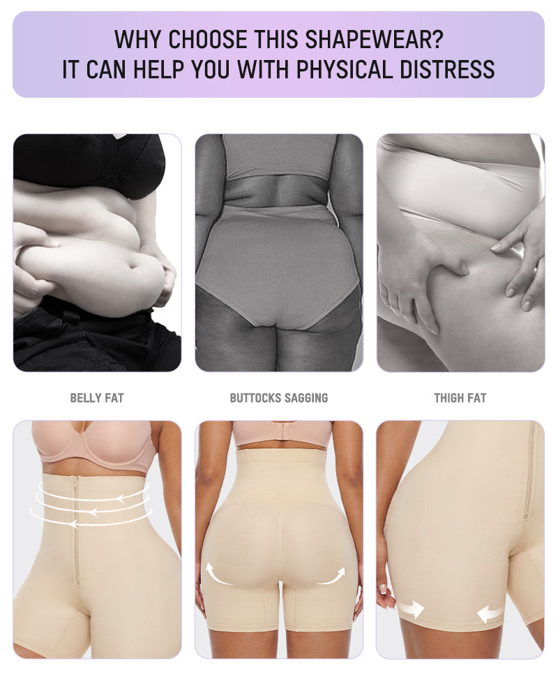High-Waist Tummy Control Shapewear Shorts - FirmaControl