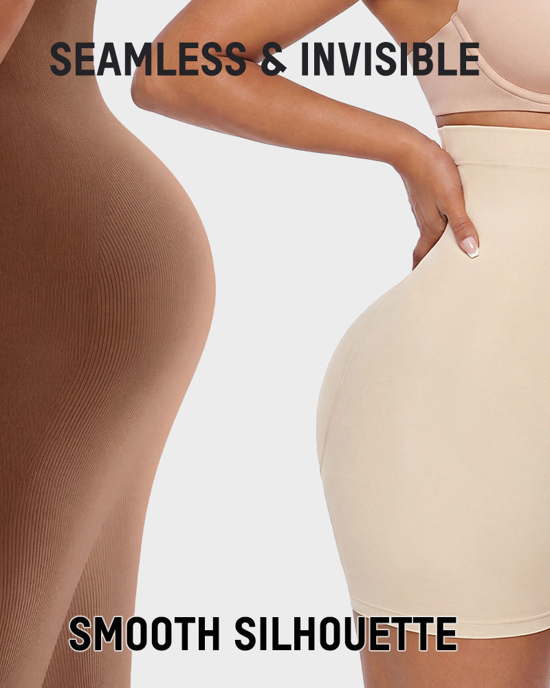 High-Waist Tummy Control Shapewear Shorts - FirmaControl