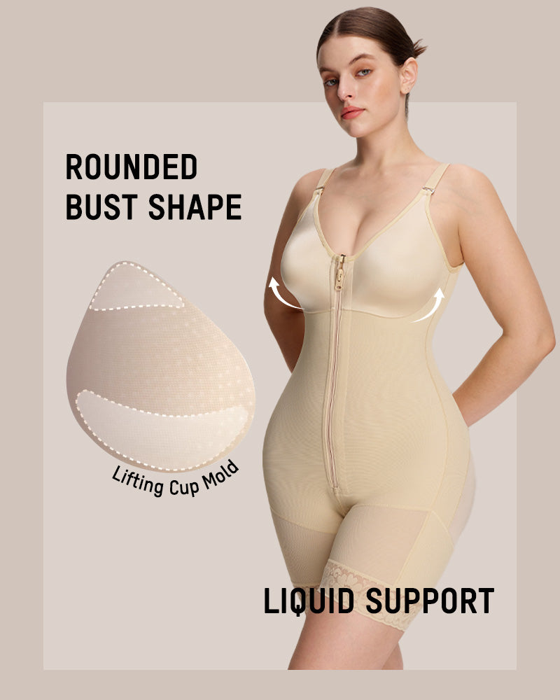Colombian Tummy Control Butt-Lifting Shaper with Zipper Crotch - FirmaSculpt