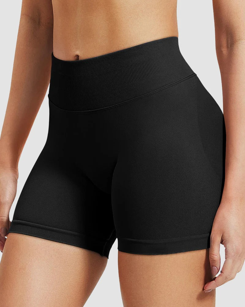 High-Waist Seamless Butt-Lifting Workout Shorts - FirmaActive