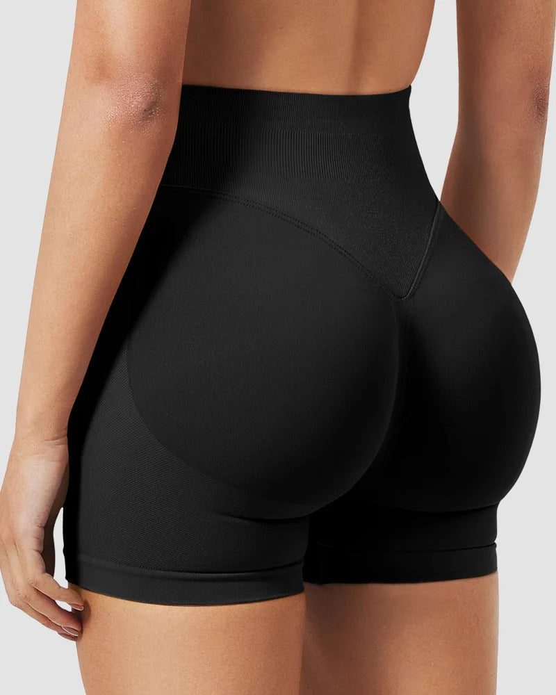 High-Waist Seamless Butt-Lifting Workout Shorts - FirmaActive