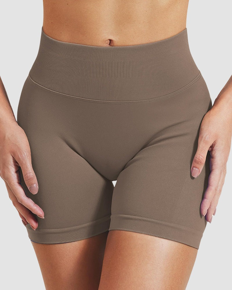 High-Waist Seamless Butt-Lifting Workout Shorts - FirmaActive