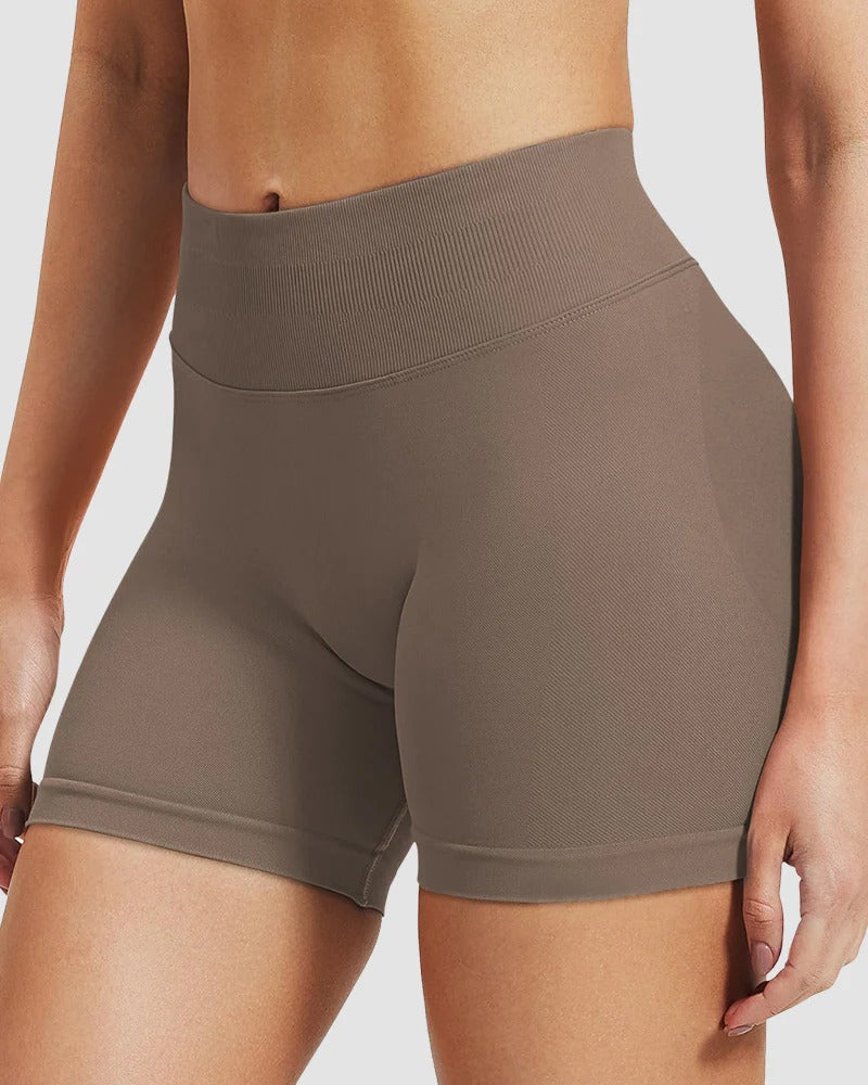 High-Waist Seamless Butt-Lifting Workout Shorts - FirmaActive