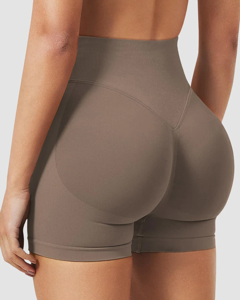 High-Waist Seamless Butt-Lifting Workout Shorts - FirmaActive