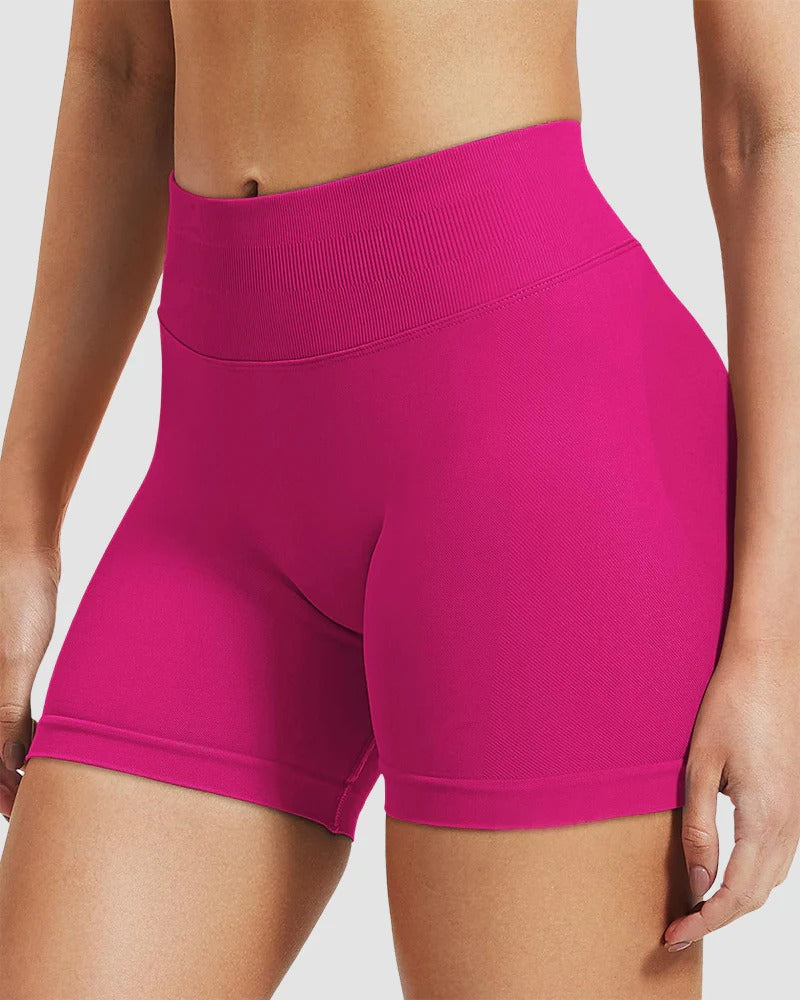 High-Waist Seamless Butt-Lifting Workout Shorts - FirmaActive