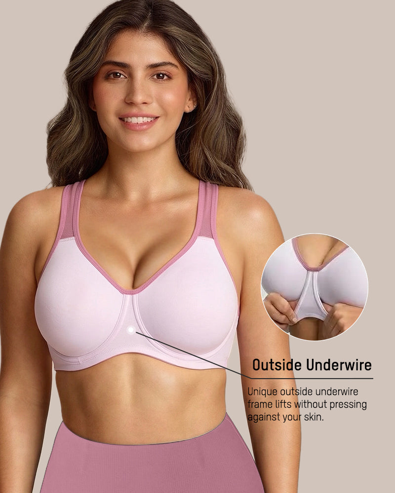 External Underwire Full Coverage Sports Bra - FirmaActive