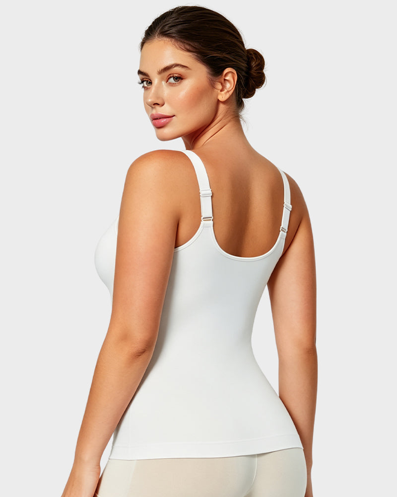 V-Neck Built-In Bra Shaping Cami - FirmaSculpt