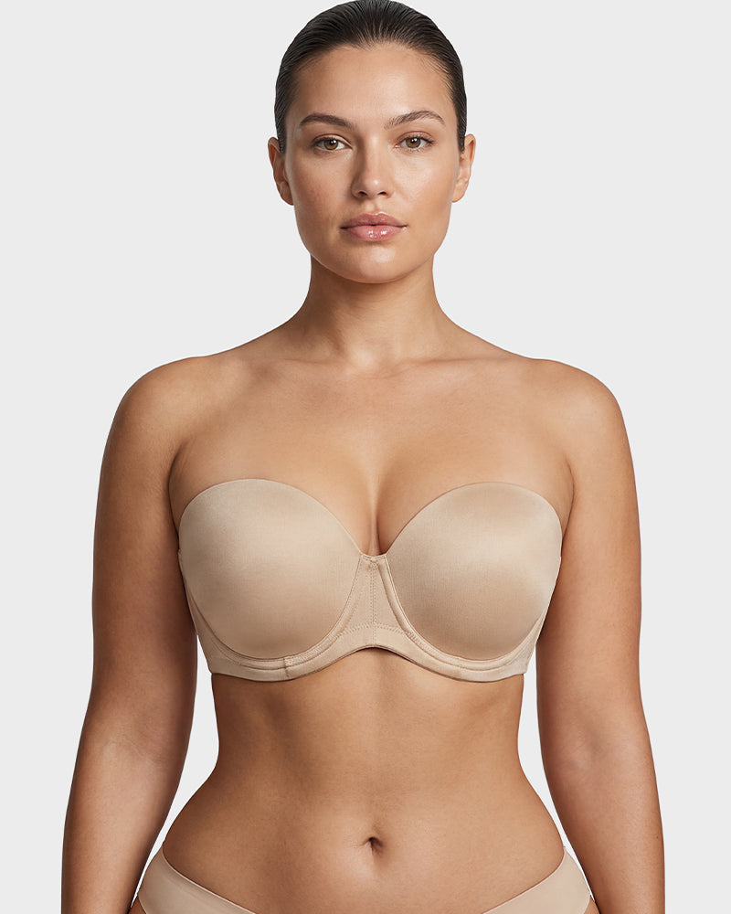 Underwire Bandeau Bra with Removable Straps - FirmFlex