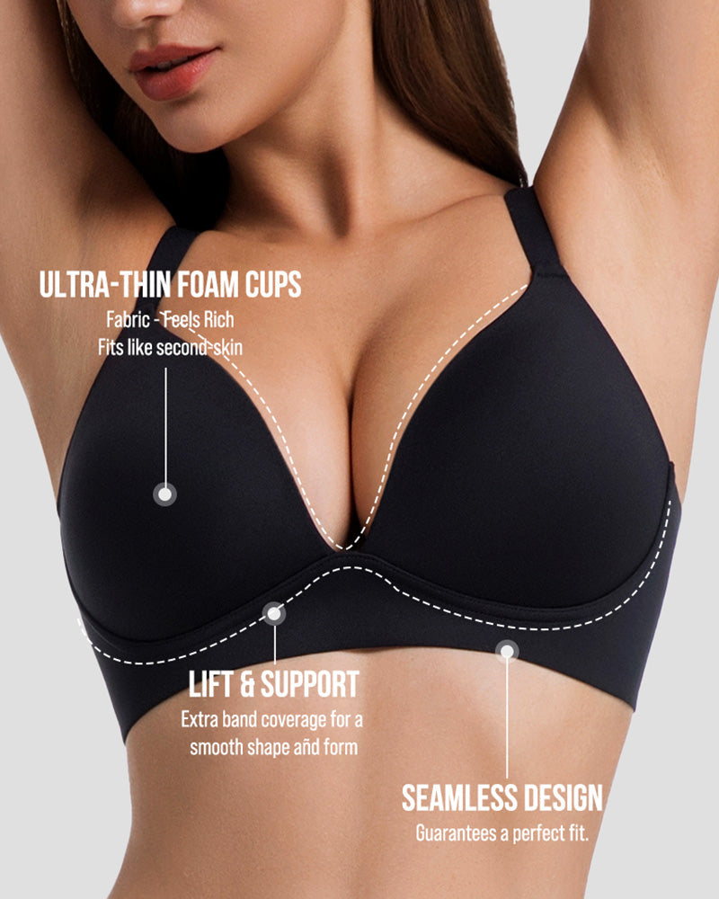 Wireless Deep-V Invisible Lift Bra - FirmaLift
