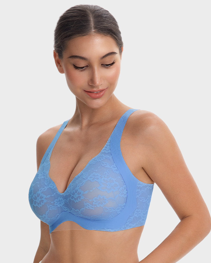 Wireless Lace Full Coverage Minimizer Bra - FirmaSmooth