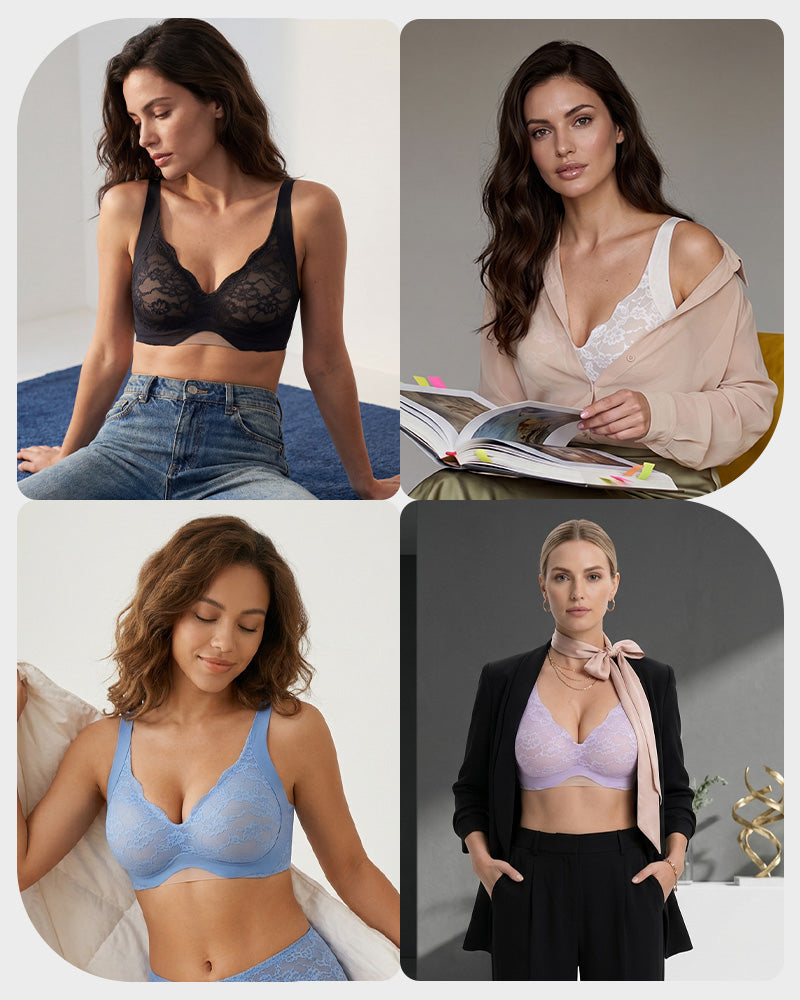 Wireless Lace Full Coverage Minimizer Bra - FirmaSmooth