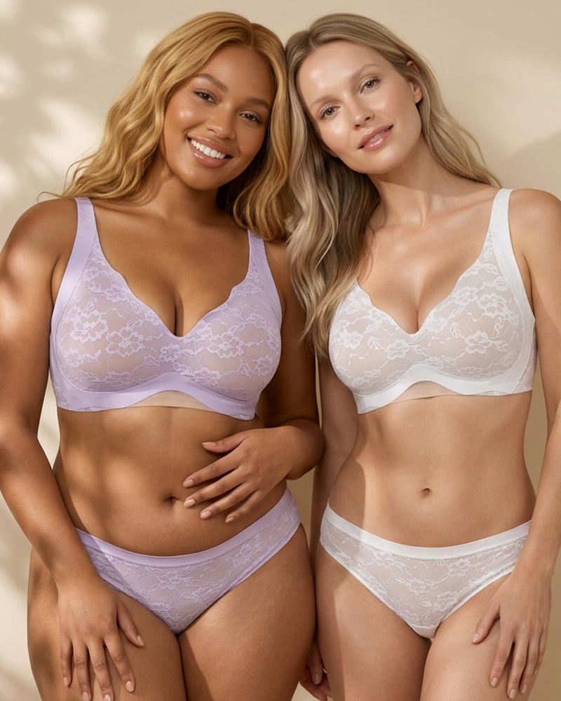 Wireless Lace Full Coverage Minimizer Bra - FirmaSmooth