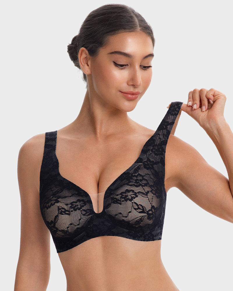 Wireless Lace Full Coverage Minimising Bra - FirmaLace