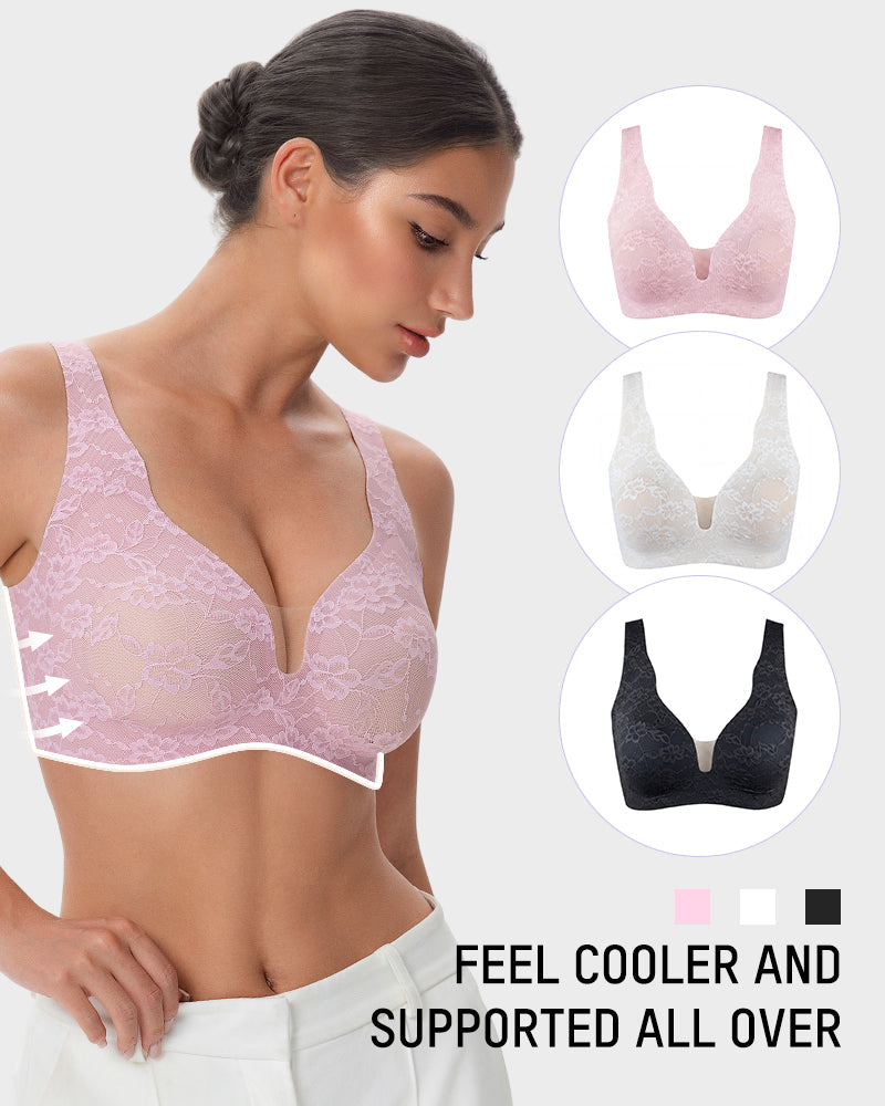 Wireless Lace Full Coverage Minimising Bra - FirmaLace