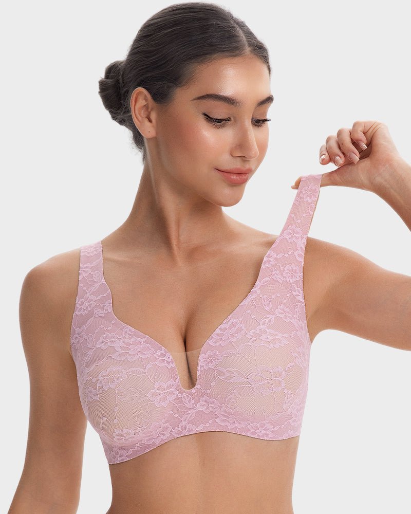 Wireless Lace Full Coverage Minimising Bra - FirmaLace