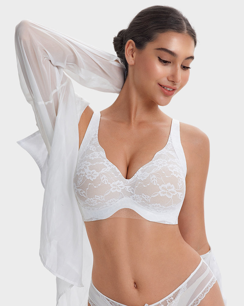 Wireless Lace Full Coverage Minimising Bra - FirmaLace