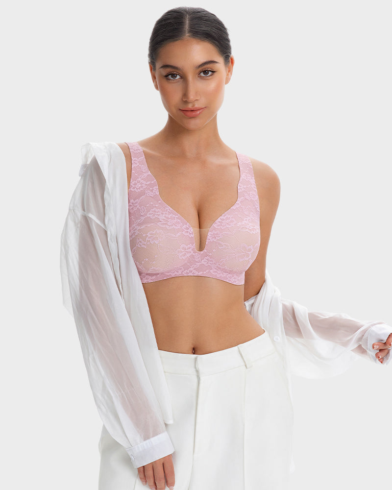 Wireless Lace Full Coverage Minimising Bra - FirmaLace
