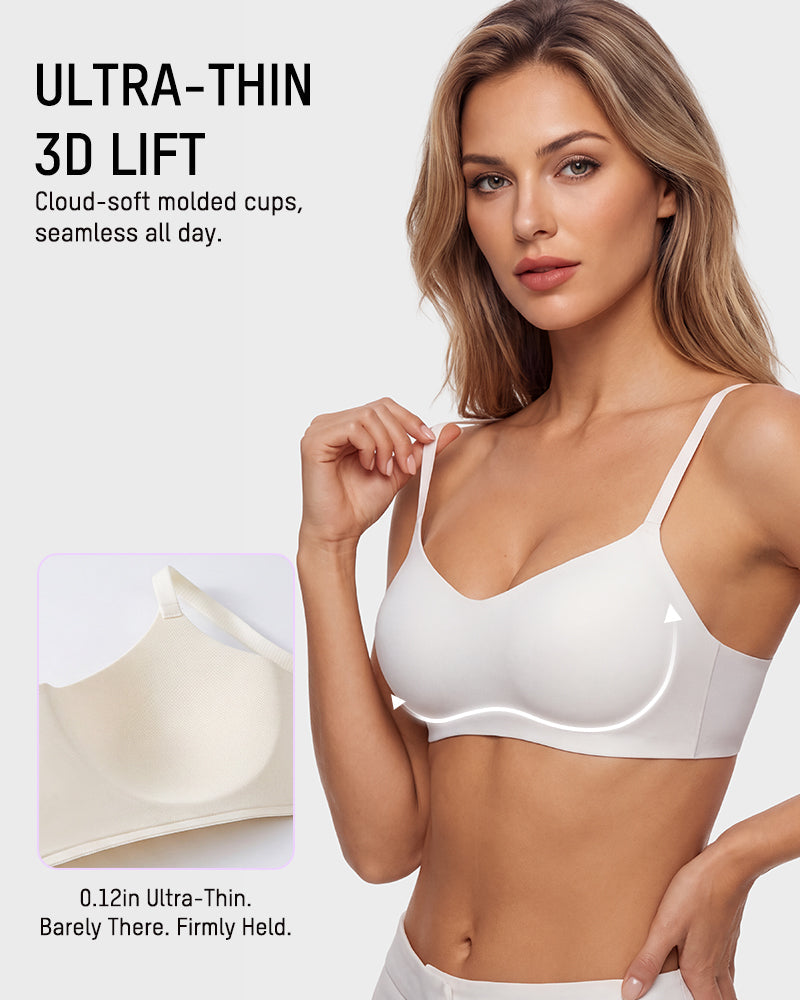 Wireless Low-Cut Seamless Bra with 3D Cups - FirmaSoft