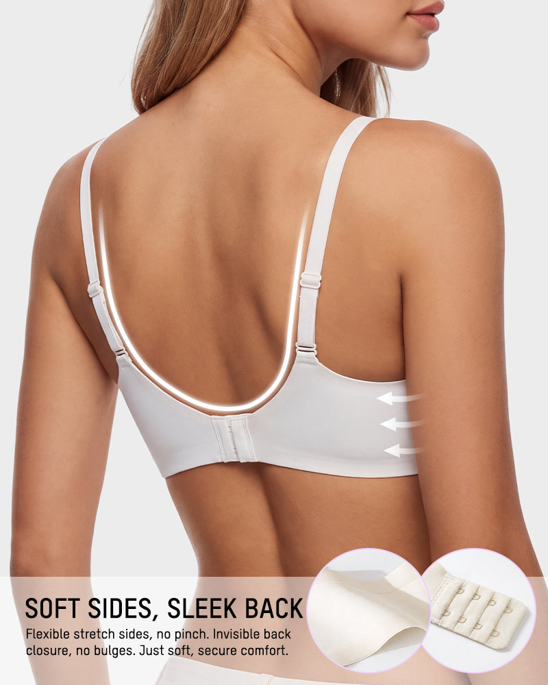 Wireless Low-Cut Seamless Bra with 3D Cups - FirmaSoft