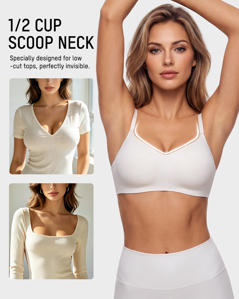 Wireless Low-Cut Seamless Bra with 3D Cups - FirmaSoft