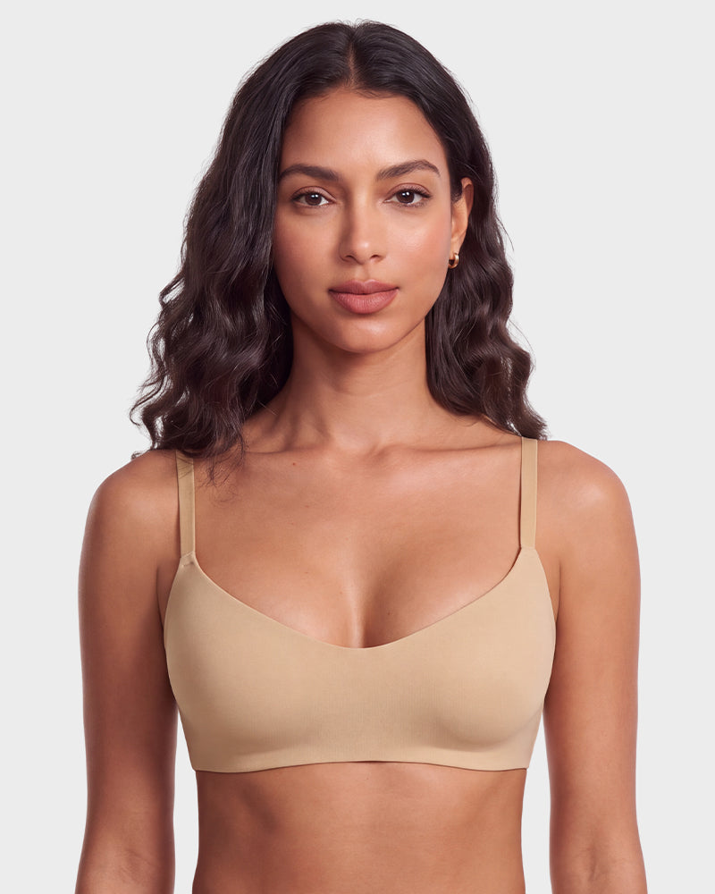 Wireless Low-Cut Seamless Bra with 3D Cups - FirmaSoft