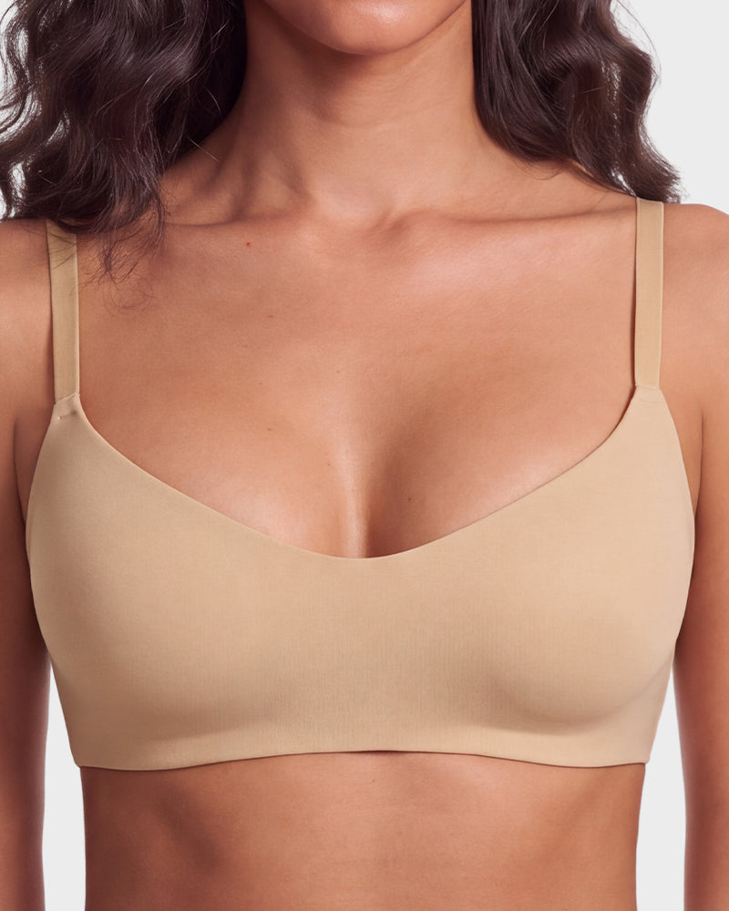 Wireless Low-Cut Seamless Bra with 3D Cups - FirmaSoft