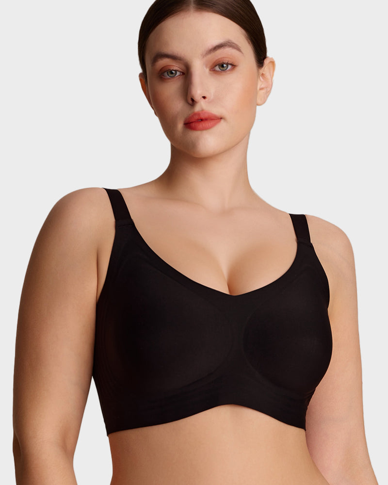 Wireless V-Neck Back & Side Smoothing Bra - FirmaSmooth