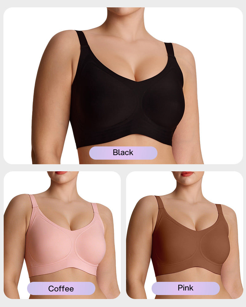 Wireless V-Neck Back & Side Smoothing Bra - FirmaSmooth