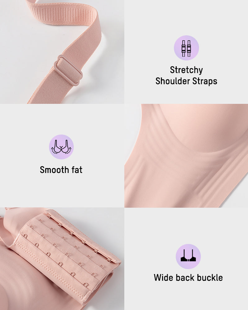 Wireless V-Neck Back & Side Smoothing Bra - FirmaSmooth