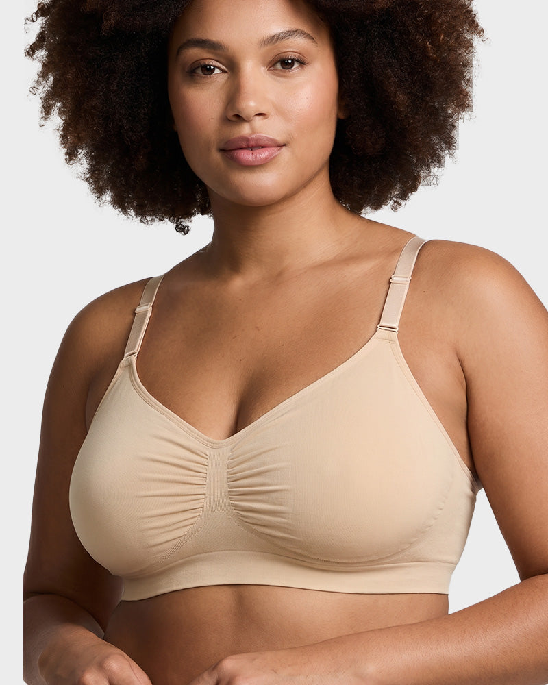 Full Coverage Non-Padded Wireless Sculpt Bra - FirmaSmooth