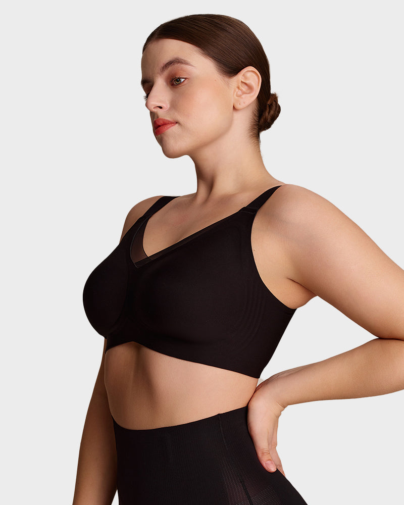 Women’s Wireless V-Mesh Support Bralette - FirmaBreeze