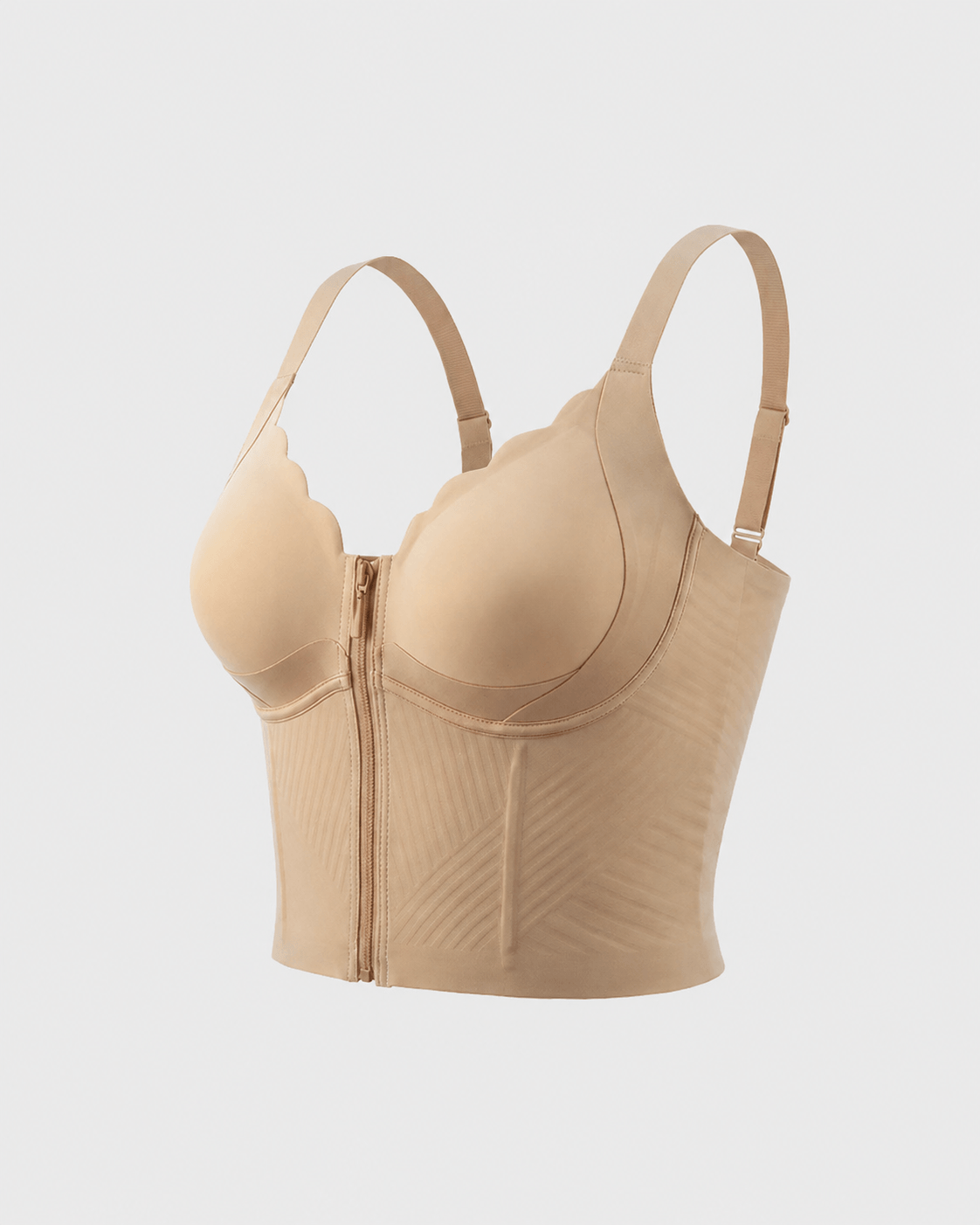 Zip-Front Longline Shaping Bra for Fuller Busts - FirmaSmooth