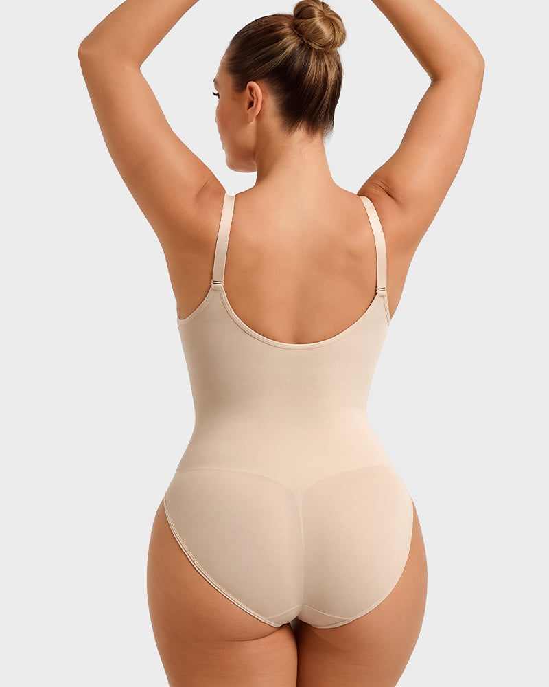 Zip-Front Tummy Control Shapewear Bodysuit - FirmaSculpt