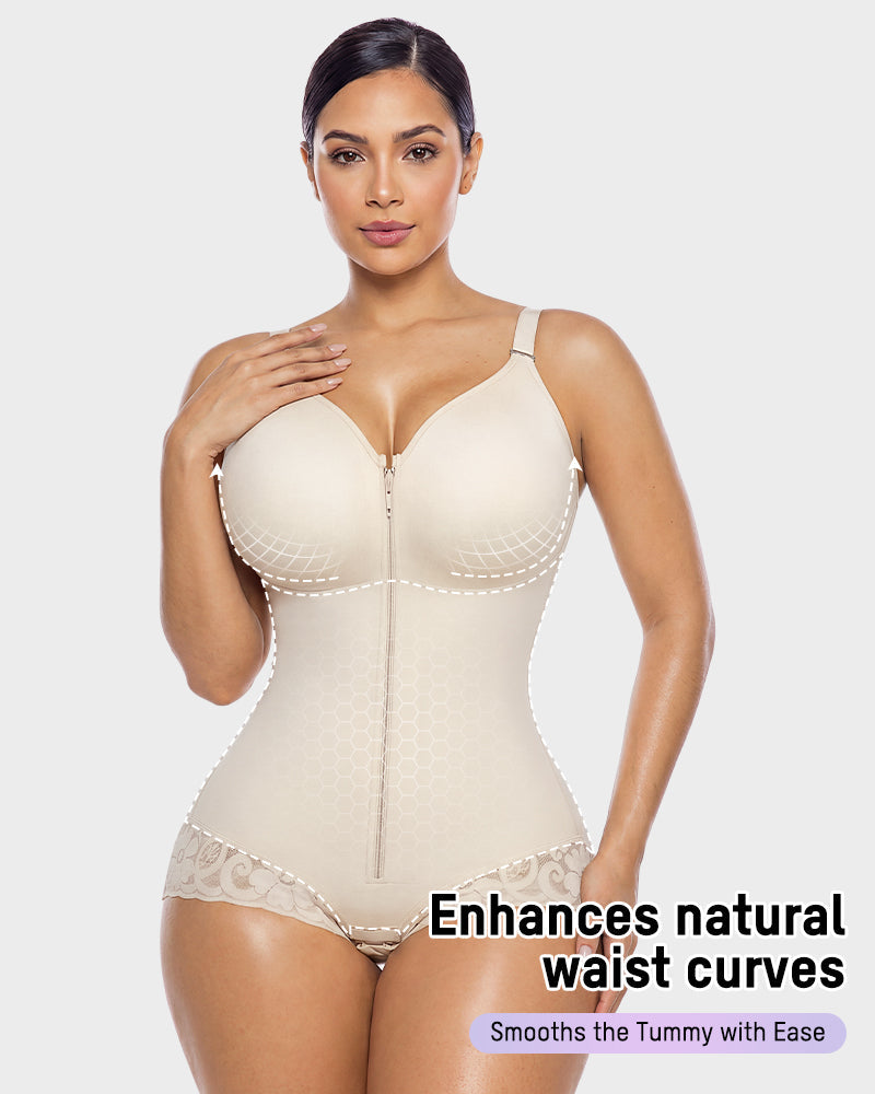 Zip-Up Sculpting Bodysuit - FirmaSculpt