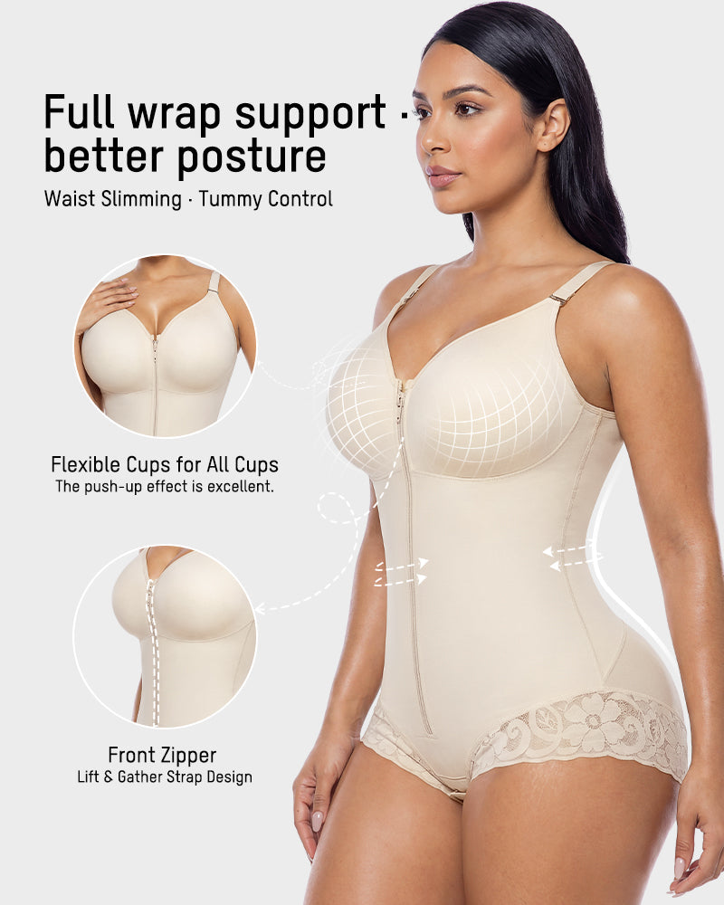 Zip-Up Sculpting Bodysuit - FirmaSculpt