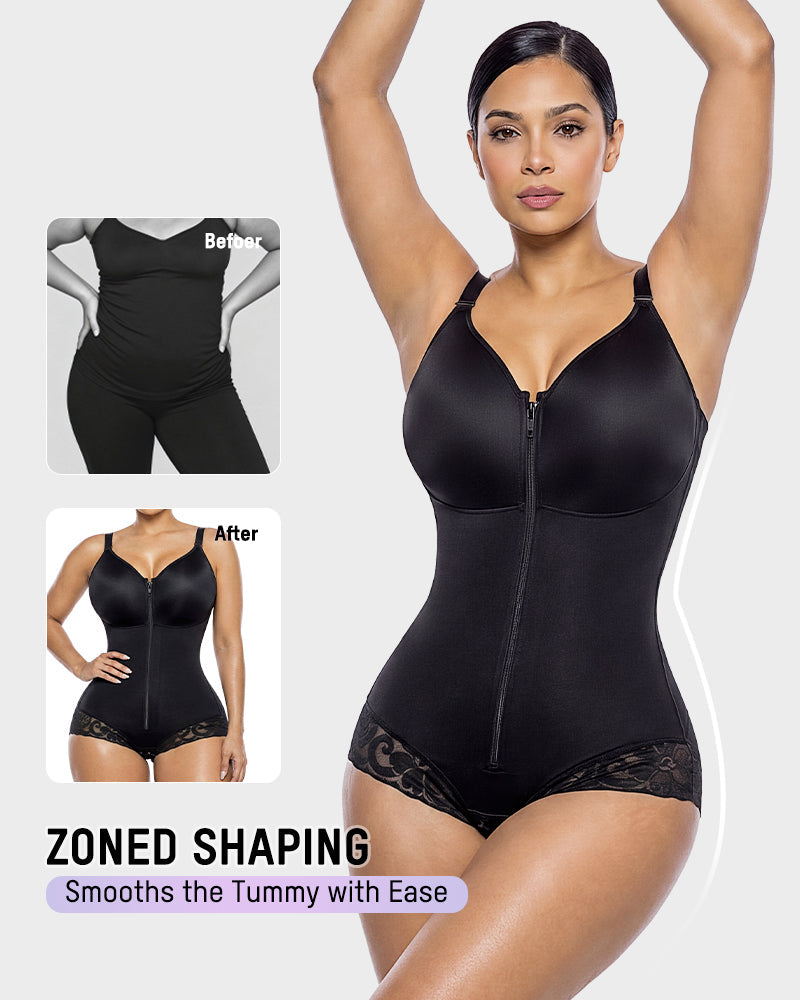 Zip-Up Sculpting Bodysuit - FirmaSculpt