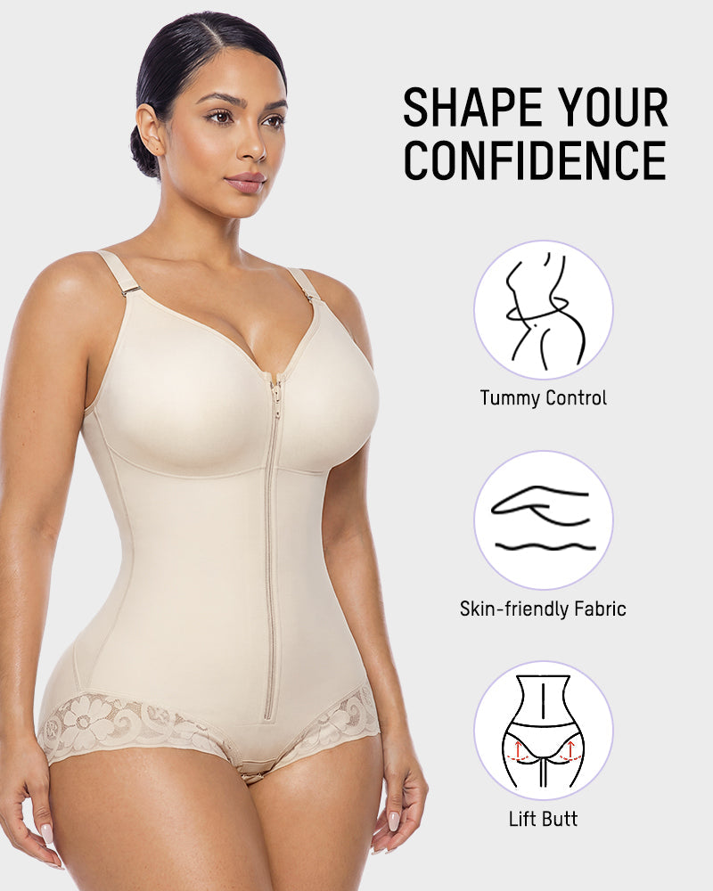 Zip-Up Sculpting Bodysuit - FirmaSculpt