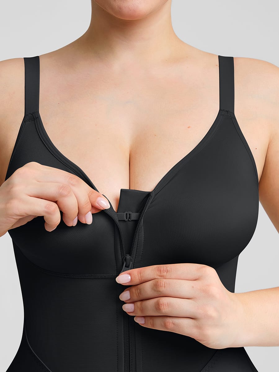 Wide Elastic Full Bust Compression Tummy Control Body Shaper - FirmaSculpt