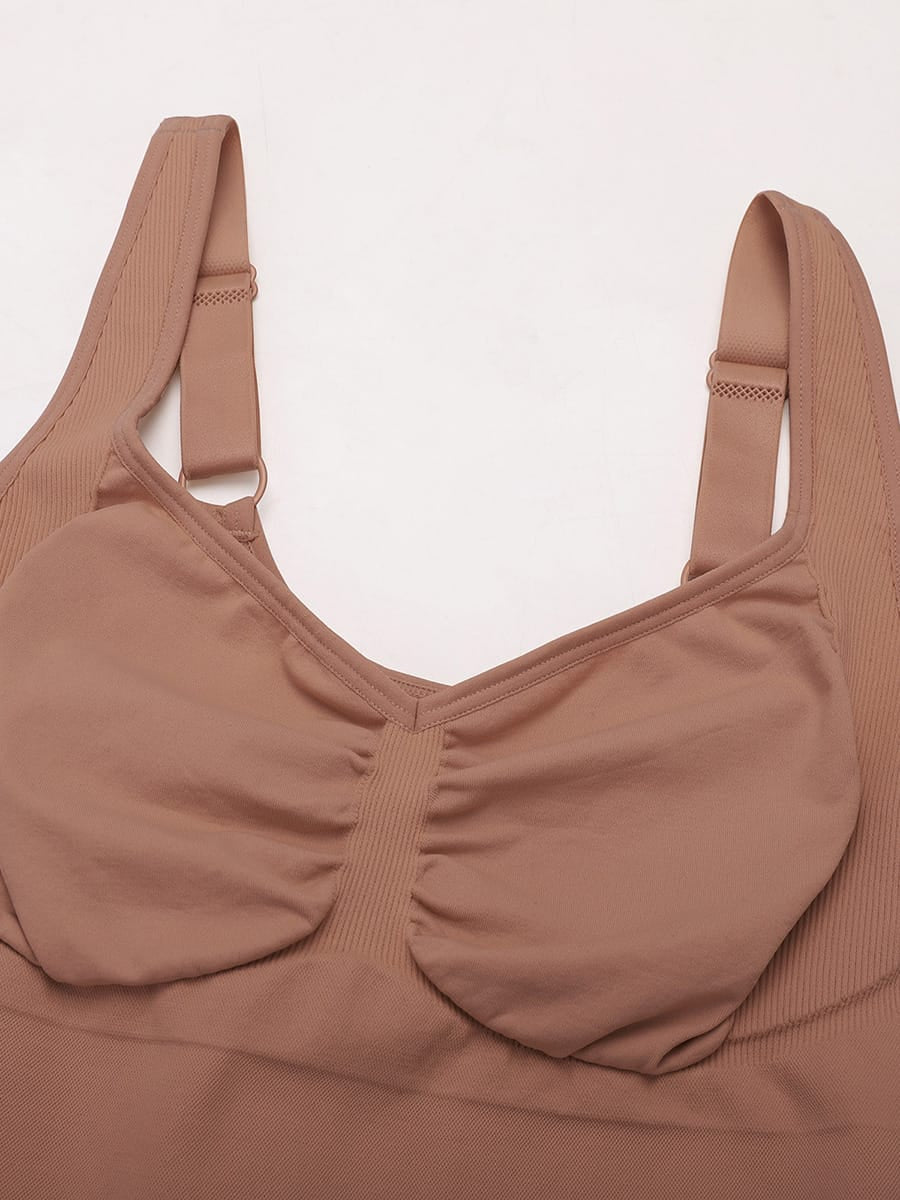 Seamless Open-Back Butt-Lifting Bodysuit with Tummy Control & Wide Straps - FirmaLift