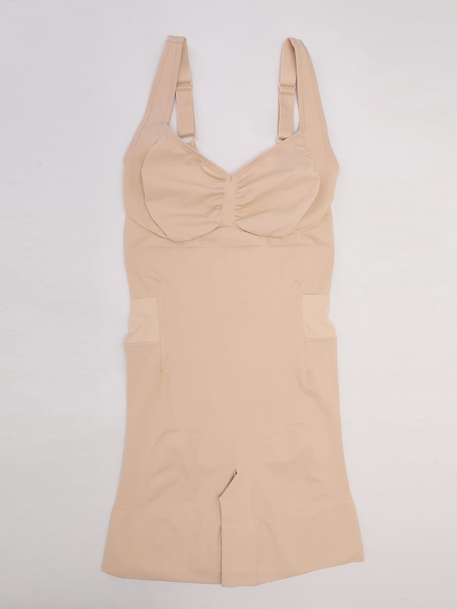 Seamless Open-Back Butt-Lifting Bodysuit with Tummy Control & Wide Straps - FirmaLift