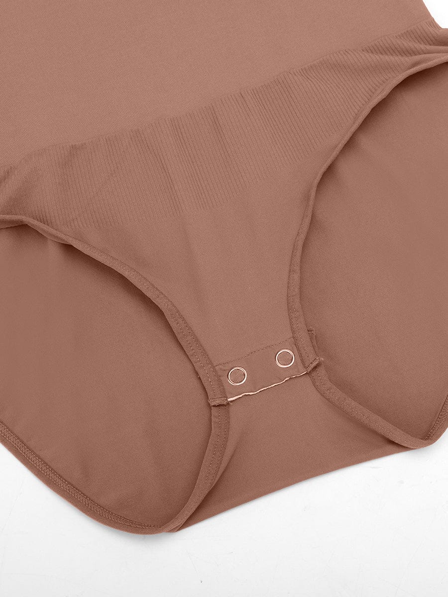 Long-Sleeve Crew Neck Tummy Control Bodysuit - FirmaSculpt