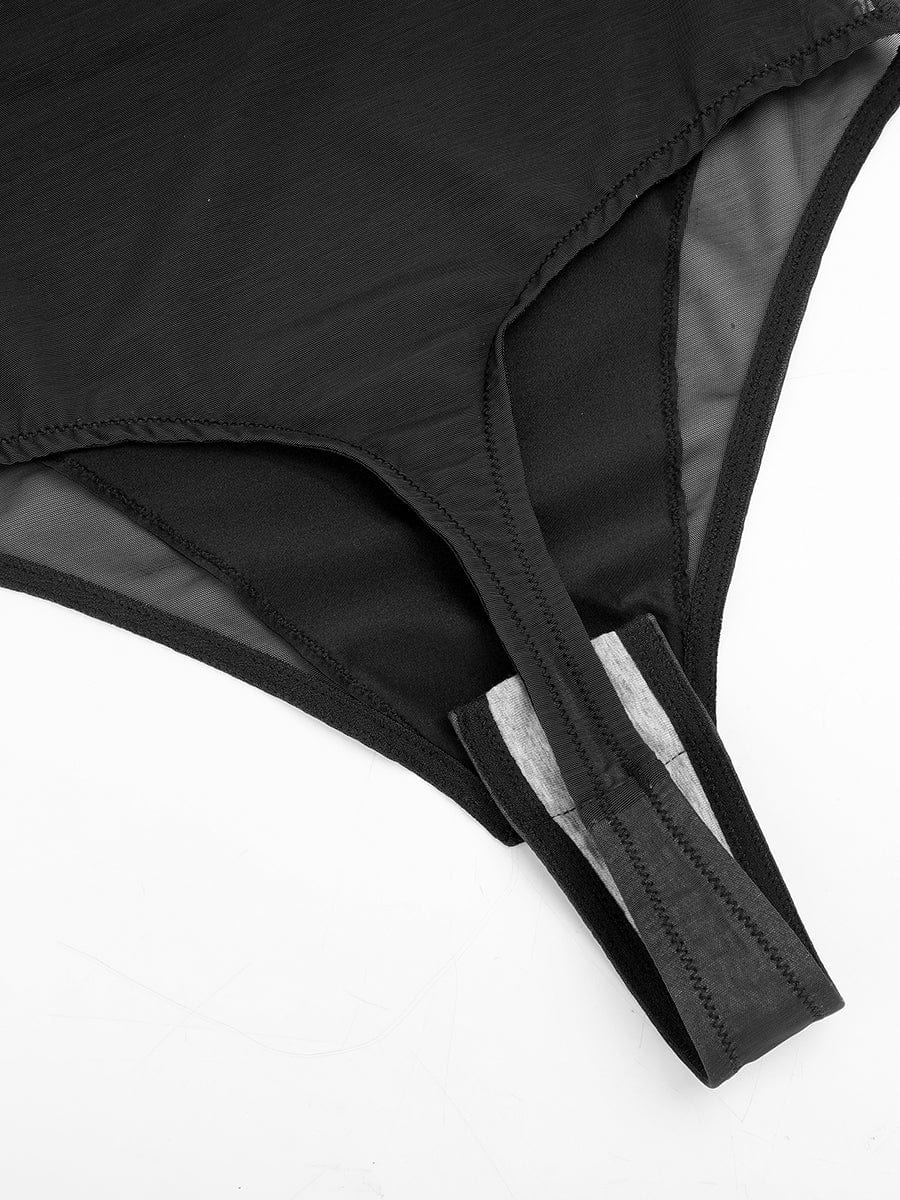 Mesh Tummy Control Thong Bodysuit - FirmaSculpt