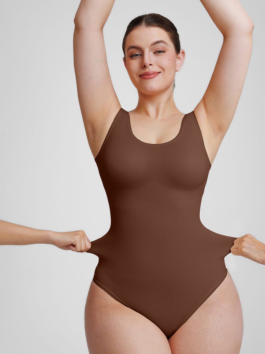 Eco-friendly Seamless Belly Control Thong Bodysuit - FirmaActive