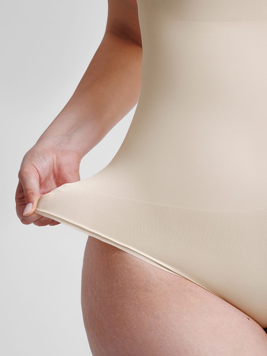 Eco-friendly Seamless Belly Control Thong Bodysuit - FirmaActive