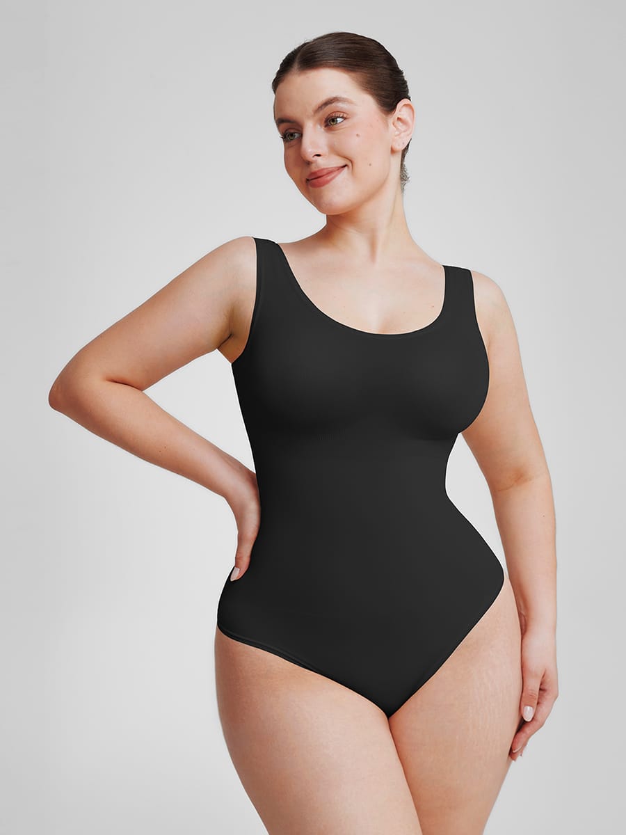 Eco-friendly Seamless Belly Control Thong Bodysuit - FirmaActive