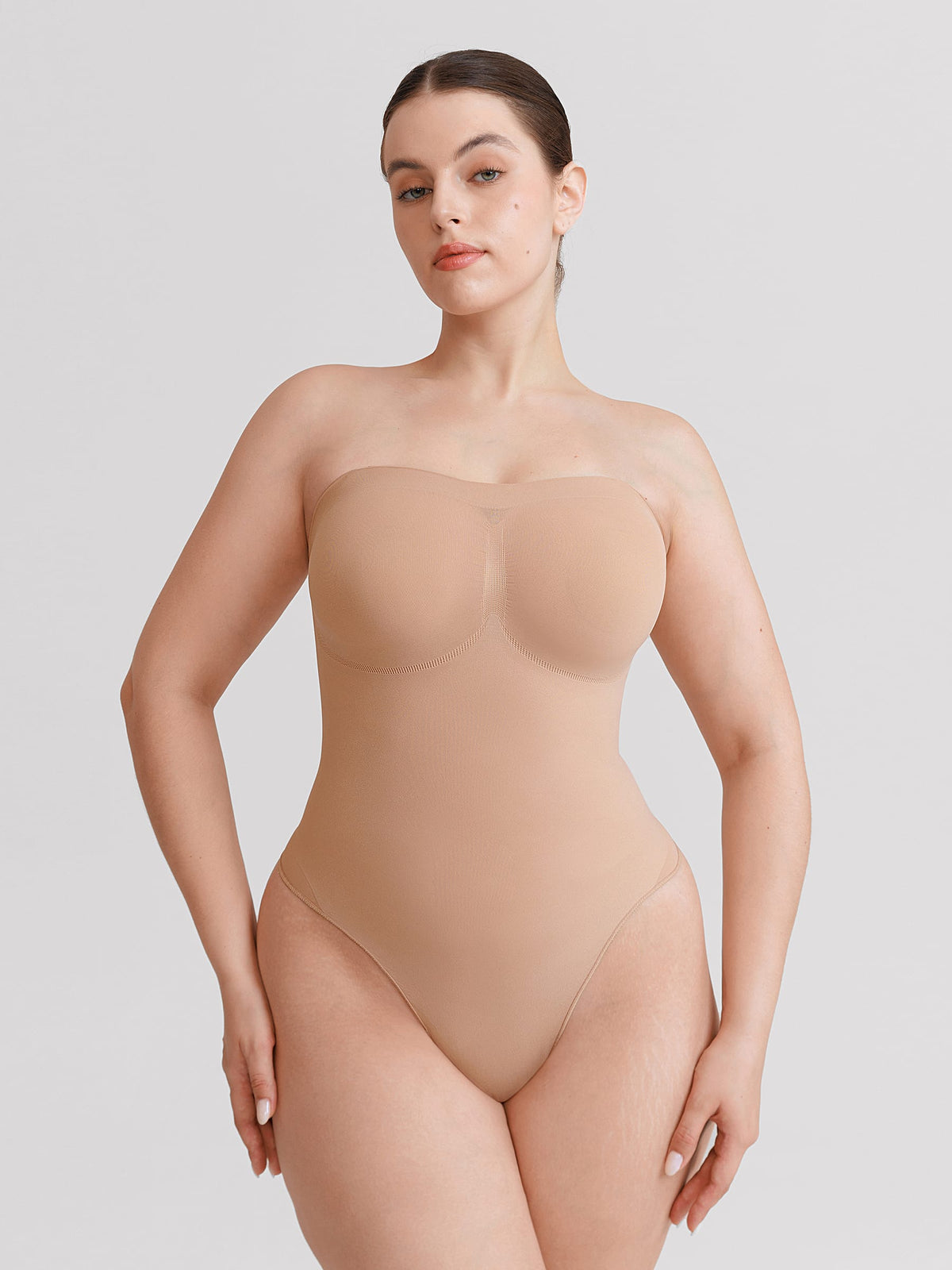 Seamless Strapless Tummy Control Thong Bodysuit - FirmaLift