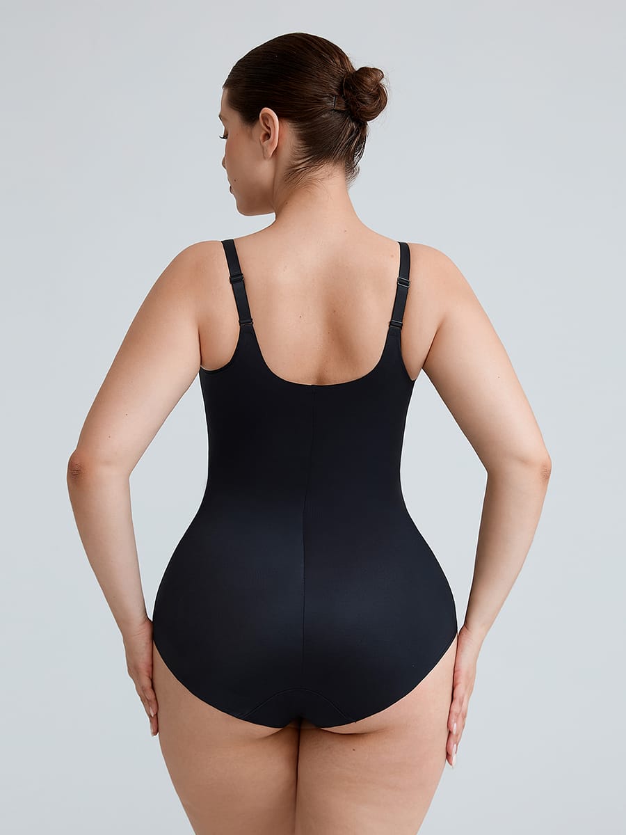 Light Shaping V-Neck Bodysuit with Liquid LYCRA™ - FirmaSculpt