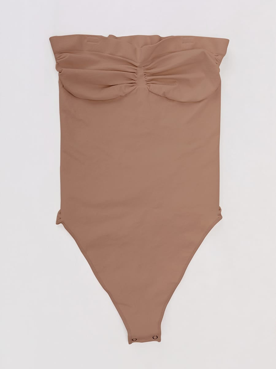 Seamless Strapless Tummy Control Thong Bodysuit - FirmaLift